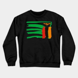 Ravaged Zambian Flag Crewneck Sweatshirt